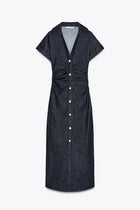 DENIM MIDI DRESS